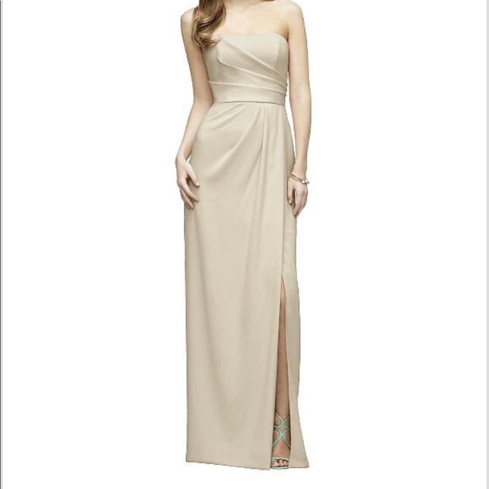 Lela Rose Champagne Strapless Gown